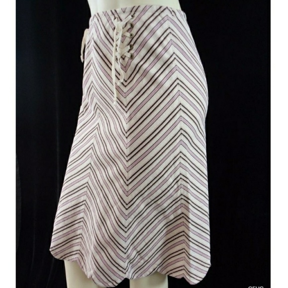 Elevenses Striped Corset Lace-up Skirt - Picture 3 of 7